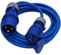 HDIUK Uk Made 32A Plug To 16A Blue Cee Socket Connector. Hd 3X4mm2 Hookup Auxiliary Cable 230V Ip44 (15 Metres)