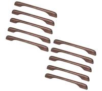 HDJNal 10pcs Walnut Wood Furniture Handles, 6-Pack, Natural Finish Wooden Drawer Pulls, Durable & Smooth Grip for Kitchen Cabinets, Wardrobes, Dressers, (96/128/192mm)