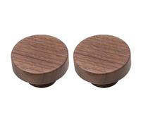 HDJNal 2PCS Walnut Wooden Round Drawer Knobs,40mm Natural Wooden Door Knobs, Vintage, Shabby Chic, Interior Furniture, Cabinet Cupboard Drawers Pulls Handles