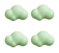 HDJNal 4PCS Green Ceramic Knobs - Kitchen Cabinet Cupboard Door knobs, Decorative Cloud Cabinet Knob Pull Handles for Girl's Room Drawer Cabinet Decoration, Drawer Handles