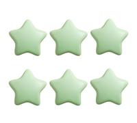 HDJNal 6Pcs Ceramic Knobs for Kids -Green Cabinet Door Knobs, Decorative Cartoon Star Cupboard Pull Handles with Screws for Children's Room Bedroom Furniture Closet Drawer