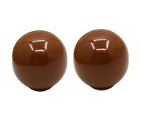 HDJNal Set of 2, Brown Ceramic Knobs - Kitchen Cabinet Cupboard Door knobs, Round Ball Shape Vintage Pull Handles for Furniture, Drawer Handles - Vintage Shabby Chic (33mm Diameter)