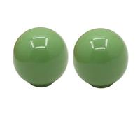 HDJNal Set of 2, Green Ceramic Knobs - Kitchen Cabinet Cupboard Door knobs, Round Ball Shape Vintage Pull Handles for Furniture, Drawer Handles - Vintage Shabby Chic (33mm Diameter)