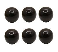 HDJNal Set of 6,Black Ball Shape Ceramic Knobs with Screws - 33mm Diameter - Round Vintage Pull Handles for Home & Office Furniture - Kitchen Cabinet, Drawers & Cupboard Doors