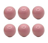 HDJNal Set of 6,Light Pink Ball Shape Ceramic Knobs with Screws - 33mm Diameter - Round Vintage Pull Handles for Home & Office Furniture - Kitchen Cabinet, Drawers & Cupboard Doors