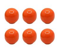 HDJNal Set of 6,Orange Ball Shape Ceramic Knobs with Screws - 33mm Diameter - Round Vintage Pull Handles for Home & Office Furniture - Kitchen Cabinet, Drawers & Cupboard Doors