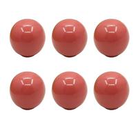 HDJNal Set of 6,Pink Ball Shape Ceramic Knobs with Screws - 33mm Diameter - Round Vintage Pull Handles for Home & Office Furniture - Kitchen Cabinet, Drawers & Cupboard Doors