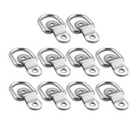 HDKEAN 10Pcs Cargo Lashing Surface Mount D Staple Cleat Tie Down Trailers For Trucks Horsebox Ropes Cargo D Rings Heavy Duty Tie Down Anchors Strap Hooks Lashing