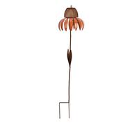 HDKEAN Metal Wild Bird Feeders Coneflower Standing Bird Feeder For Outside Rust Resistant Garden Art With Foot Stakes