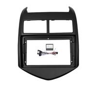 HDKENF Car Radio Fascia Panel 1-2Din Car DVD Frame Audio Fitting Adaptor Dash Trim Kits Facia/Fit for Chevrolet Aveo Sonic 2011 12 13 Double Radio Player Car Radio Cover(Frame an canbus)