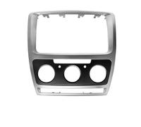 HDKENF Car Radio Fascia Panel 2 Din Car Stereo Radio Fascia Panel Plate Frame CD DVD Audio Dash Mount Trim/Fit for Skoda Octavia Manual A/C 2010 2011 2012 2013 Car Radio Cover