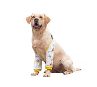 HDKUW Dog Elbow Protector for Calluses, Recovery Suit for Front Legs, Cone Collar Alternative to Stop Licking Wounds, Cover Sleeve for Small Medium Large Dogs - Ice Cream L