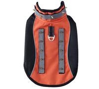 HDKUW Spiked Small Dog Vest with Handle - Anti-Bite & Predator Protective Tactical Dog Harness, Adjustable Fit with D-Ring & Breathable Linings Orange XS