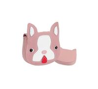 HDKXBEJ Cute Card Holder Wallet for Women Zipper Credit Card Holder With Card Slot Leather Small Wallet Mini Wallet Gift for Her, Pink, Cute