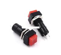 HDKYSWBUEJ 100PCS PBS-12A 12mm ON-OFF Square Self Lock Push Button Switch 250VAC 1A