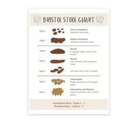 HDKYSWBUEJ Bowel Movement Guide Metal Sign Featuring Bristol Stool Chart Reference for Doctor Office Nurse Clinic Decor 8 X 12 in
