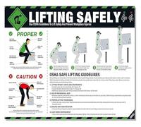 HDKYSWBUEJ Educational Metal Sign Proper Lifting Techniques Guide for Manual Handling and Back Injury Prevention in the Workplace 8 X 12 in