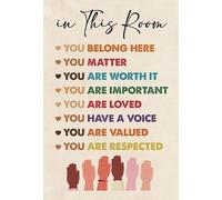 HDKYSWBUEJ Inspirational Diversity Poster for Classroom: Motivational Wall-Art Promoting Equality, Inclusion & Empowerment for Teachers, Therapists Office Decor(Unframed,12x18inch(30x45cm))