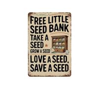 HDKYSWBUEJ Rustic Seed Sharing Tin Sign Take a Seed Grow a Seed Metal Wall-Art Vintage Decor for Greenhouse Backyard Farmhouse 8 X 12 inch
