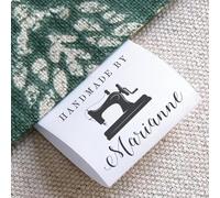 HDLOVE 25X50mm Personalized Sewing Labels, Custom Fabric Name Tags with Soft Satin Ribbon, Handmade Clothing Labels for Garments, Bags, Quilts, Crochet Projects, Perfect for Home Use(50PCS)