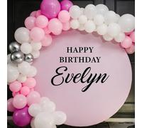 HDLOVE Personalized Name And Age Birthday Sail Board Decal, Custom Vinyl Sticker For Balloon Arches, Party Backdrops, Or Sailboards For Kids' Birthdays(31.49X14.96inch)