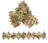 Hdlsina Camo Loose Leaf Strip Laser-Cut Leaf Strips 3D Camouflage Accessories 5 Feet for Hunting Blinds, Rifle Wraps & DIY Ghillie Suits (Camo 4pc)