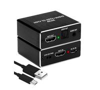 HDM Audio Converter Extractor, 4K x 2K Audio Splitter@30Hz Optical from Audio Splitter Adapter to HDM + Optical Digital + with 3.5mm Stereo Output Compatible with PS5 PS4 Blu-ray HDTV Fire TV