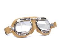 HDM Halcyon MK49 Leather Motorcycle Goggles for Open Face Helmets