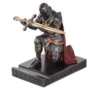 HDMbigmi King's Guard Leader Warrior Cape Knight Cell Phone Pen Holder Knight Statue Ornament Paperweight Holder for Office and Home (Iron)