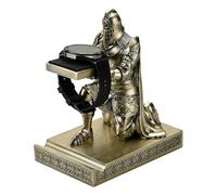 HDMbigmi King's Guard Watch Display Stand Eyeglass Jewelry Bracelet Necklace Holder Trays Towers Resin Pen Holder Warrior Knight Mobile Phone Stand for Office & Home (Bronze)