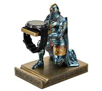 HDMbigmi King's Guard Watch Display Stand Eyeglass Jewelry Bracelet Necklace Holder Trays Towers Resin Pen Holder Warrior Knight Mobile Phone Stand for Office & Home (Blue)