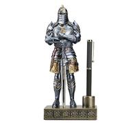 HDMbigmi Knight Pen Stand (Blue, 9.45 Inches) - Exquisite Medieval Knight Desk Organizer and Top Collectible for Men
