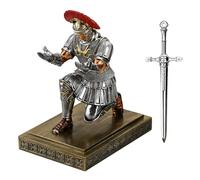 HDMbigmi Roman Legion Soldier Cell Pen Holder Pen Stand for Desktop Silver