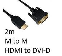HDMI 1.4 (M) to DVI-D (M) 2m Black OEM Display Cable