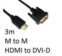 HDMI 1.4 (M) to DVI-D (M) 3m Black OEM Display Cable