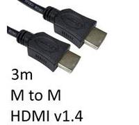 HDMI 1.4 (M) to HDMI 1.4 (M) 3m Black OEM Display Cable