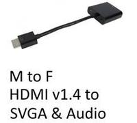 HDMI 1.4 (M) to SVGA & Audio (F) Black OEM Converter Adapter