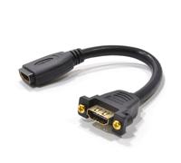 kenable HDMI 1.4 Panel Mount Socket Stub High Speed With Ethernet GOLD 15cm