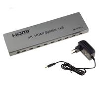 HDMI 2.0 4K 60Hz Splitter Powered 1 To 8 Ports - CEC EDID HDCP 2.2