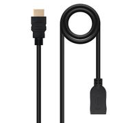 HDMI 2.0 Extension Cable Type A/M to A/H in Black with a length of 3 meters. Ideal for extending the connection between compatible devices.
