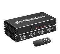 HDMI 2.0 Switch, 4K@60Hz HDMI Splitter Switcher 3 in 1 Out with Remote, Aluminum HDM I 2.0 Switch Box Hub for 3D, HDCP2.2, HDR, Compatible with B0X, PS5/4/3,Fire Stick,Roku,Blu-Ray Player