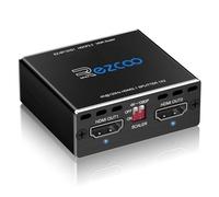HDMI 2.1 Splitter 4K 120Hz 8K 60Hz 1 in2 Out VRR ALLM HDCP2.3 HDR10 8KUHD Dolby Vision Atmos Scaler 4K EDID 1080P Dual Monitors HDMI 2.1 Splitter 1X2 for PS5 SkyQ Xbox NVIDIA AMD