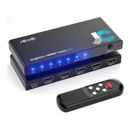 HDMI 2.1 Switch 4 in 1 Out 8K@60Hz 4K@120Hz, 4 Ports HDMI Switcher Splitter Selector with Remote, Support HDCP 2.3 HDR 10+ Dolby Vision/Atmos 48Gbps CEC for Apple TV Game PC PS Pro Xbox Roku