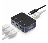 HDMI 2.1 Switch 4K@120Hz, 4K240Hz 8K@60Hz HDMI Switcher 3 In 1 Out | Bi-Directional, HDCP 2.3, HDR, 3D, Dolby, VRR & ALLM for Switch 1/2, PS5/4, Xbox, Roku, Firestick, Laptop, PC, HDTV, Monitor