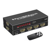 HDMI 2.1 Switch, 8K@60Hz 4K@120Hz HDMI Switcher 5 In 1 Out Splitter, Support HDCP 2.3, VRR, HDR 10 3D, Dolby Vision & Atmos, High-Speed 48Gbps for PS5, B0X, TV Box, DVD Player