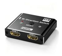 HDMI 2.1 Switch, 8K Bi-Directional HDMI Splitter 1 in 2 Out/2 in 1 Out,8K@60Hz 4K@120Hz Switcher for HDR, 3D,48Gbps, Dolby, Switcher for PC,box, HDTV,PS5/PS4,Roku,Blu-Ray, Plug&Play