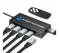 HDMI 2.1 Switch, HDMI Switch 4K with Remote, NEWCARE HDmi switch 4K@120Hz Support 3D, 8K@60Hz, HDCP2.3, HDR, Dobly, hdmi switcher 5 in 1 out Compatible with Xbox, HDTV, Roku, DVD, Fire stick, PS4, PS5