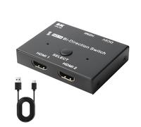 HDMI 2.1 Switch Ultra HD 8K High Speed 40Gbps Directional Switch Only 2 in 1out 8K @ 60Hz 4K @ 120Hz Splitter Converter Splitter Bi-Directional Compatible with Xbox PS5 Projectors Monitors