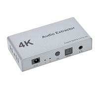 HDMI 4K HDMI Splitter, 2 in 1 Out 2 X 1 HDMI Audio Extractor Distributor,2 to 1 HDMI Audio Converter Adapter Splitter with Optical spdif + 3.5mm Jack
