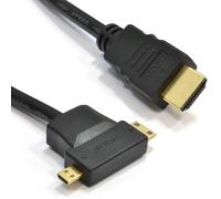 HDMI A to Micro D & MINI C HDMI Multi Use Androids & Tablets Cable 2m